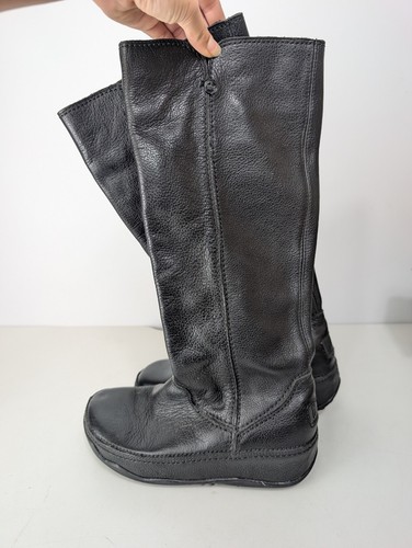 Fitflop black leather boots - fitflop,