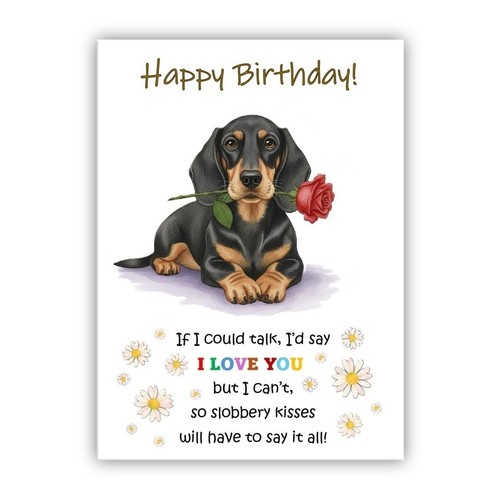 Dachshund birthday card from - dachshund,