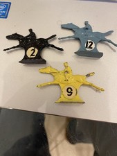 3x Metal Playing Pieces Horses