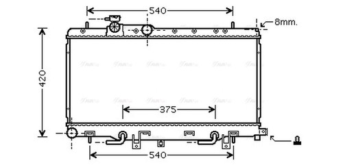 Ava coolant radiator su2051 - ava,