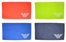 EMPORIO ARMANI beach towel pool or spa pure cotton sponge with logo cm.170x100 i