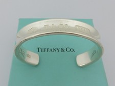 TIFFANY & CO Sterling Silver Wide 1837 Cuff Bracelet Price Includes US Tariff