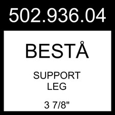 IKEA BESTA BESTÅ Support Leg Gray  3 7/8" 502.936.04