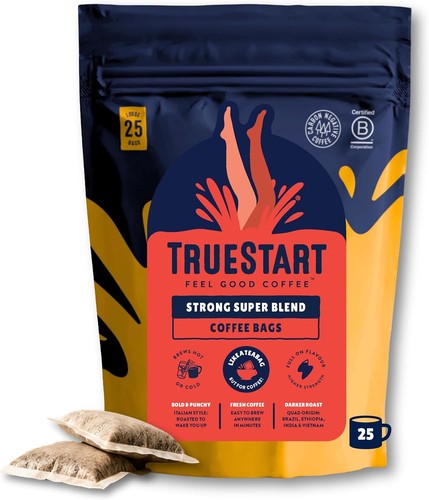 Truestart strong coffee - strong, bags