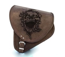 Brown Leather Swingarm Skull