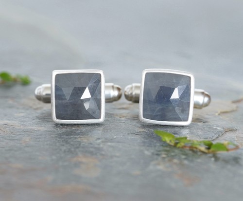 5ct sapphire cufflinks in - 7.5ct,