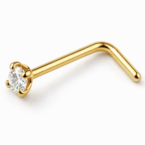 Nose stud shape - l, bar