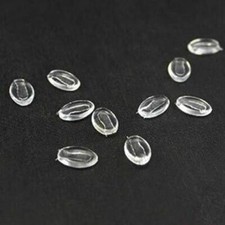 50 Pairs Transparent Silicone Embed Nose Pads For Eye Glasses Sunglasses Push On