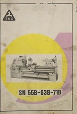 TOS SN 55B 63B & 71B, Lathe Operating Instructions Maintenance & Assembly Manual
