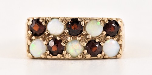 Vintage 9ct gold garnet - vintage, fire