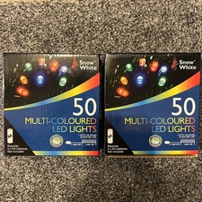 2X 50 LED 5M Battery Indoor String Fairy Multi-Coloured Lights