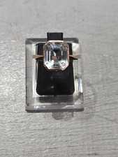 9ct Slight Rose Gold Antique Aquamarine Ring Size M