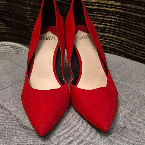 Faith women red - women's, suede
