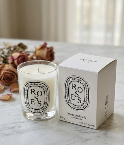 Diptyque roses scented candle - roses,