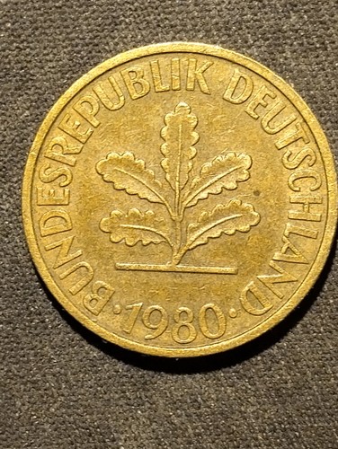Germany pfennigs coin 1980 - 10,