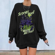 Scooby Doo Where Are You Haunted Mansion Scary Halloween Night Sweatshirt S-5XL