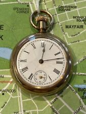 10 K Gold Filled New England Duplex Pocket Watch, Montre, Orologio Da Tasca 