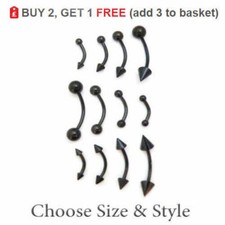 2x Curved Eyebrow Bar Barbell