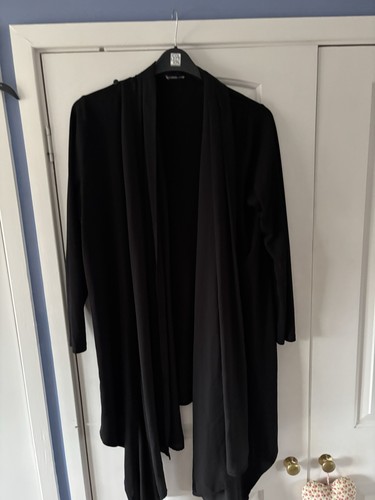 Women black knit open - black,