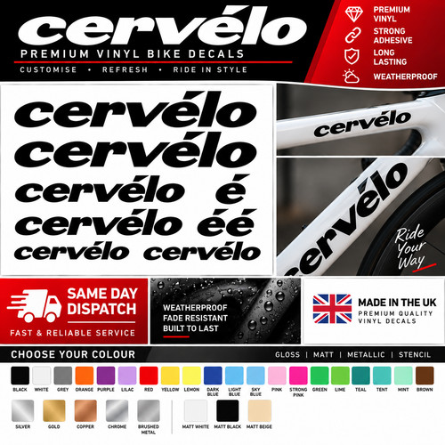 Cervelo bike frame decals - cervelo,