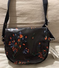 Cath Kidston Floral Oilcloth Small Crossbody Saddle Bag