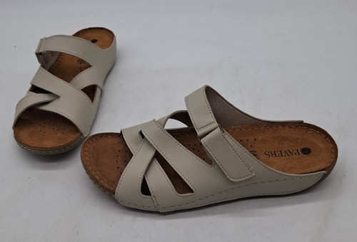 Pavers slip leather - leather, flat
