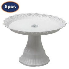 5Pcs Cake Stand Plastic White