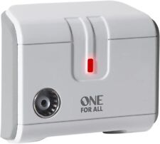 One For All Signal Booster/Splitter for TV - 1 Outputs (14x amplified) - Plug a
