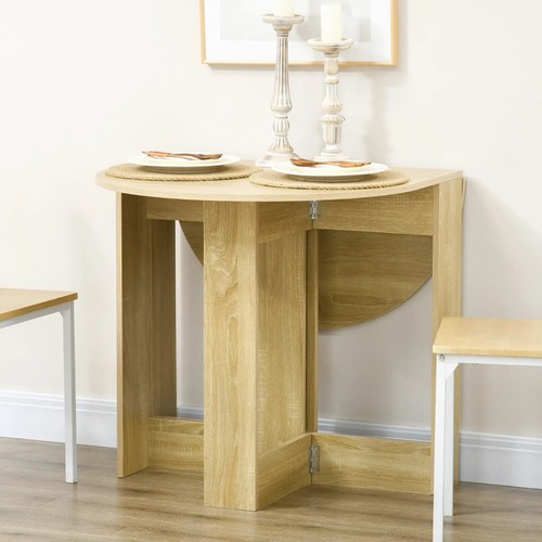 Oak brown folding dining table - folding,