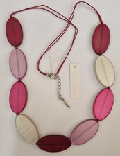 Pearl Shell Necklace ANNA NOVA Two-Tone Purple Adjustable Length Clasp Fitting