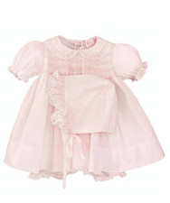 Petit Ami Pink Lace Smocked