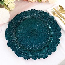 6 TEAL 13" Round Textured