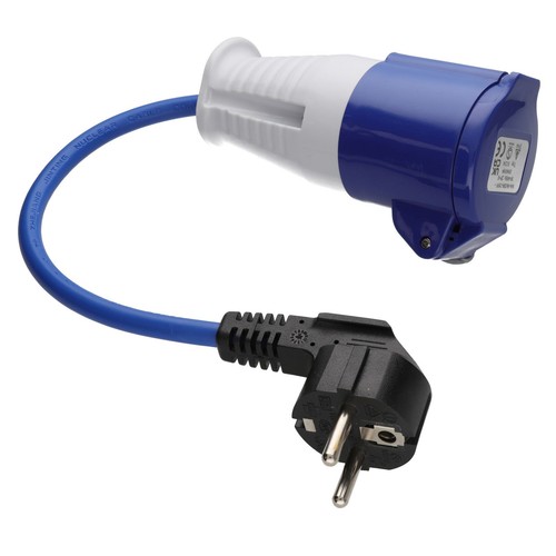 Schuko plug 16a - plug, blue
