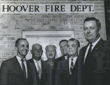 1967 Press Photo City officials in front of Hoover Fire Department, Alabama