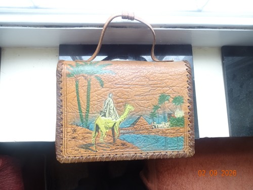 Vintage retro real - , leather
