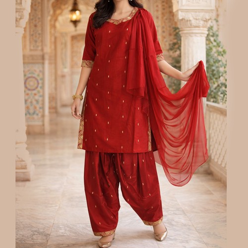 Salwar kameez with scarf - , 3