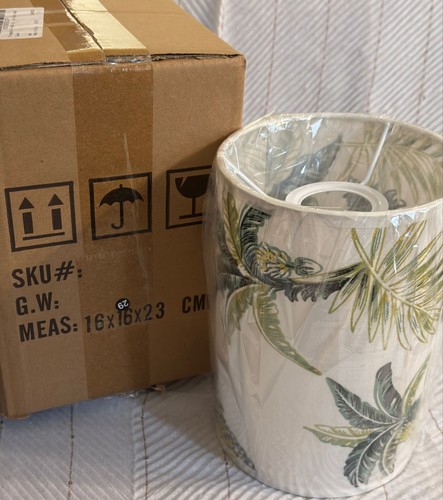 Tropical lampshade green - tropical, lampshade,