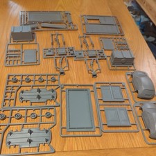 Marvel Crisis Protocol Terrain, Forklift, Cars, Building and Bins. NOS