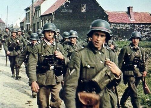 German soldiers marching - german,