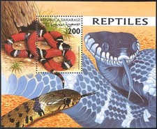 Sahara 1998 Milk Snake/Reptiles/Snakes/Animals/Wildlife/Nature 1v m/s (b8298)