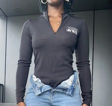 New PrettyLittleThing Grey Bodysuit Size 12 PLT Studio