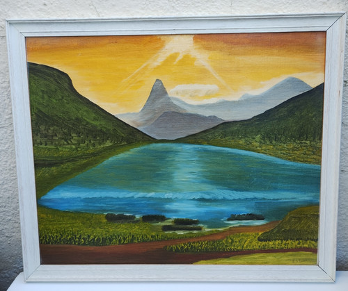 Mid century naive oil - century,