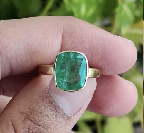 Natural zambian emerald - zambian, ring
