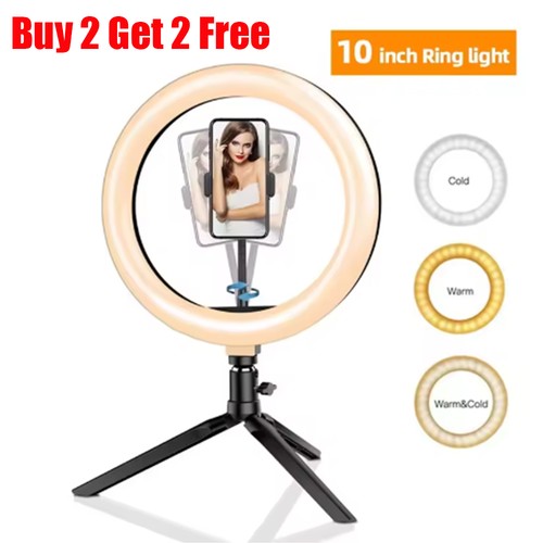 Led ring light with tripod - 10",