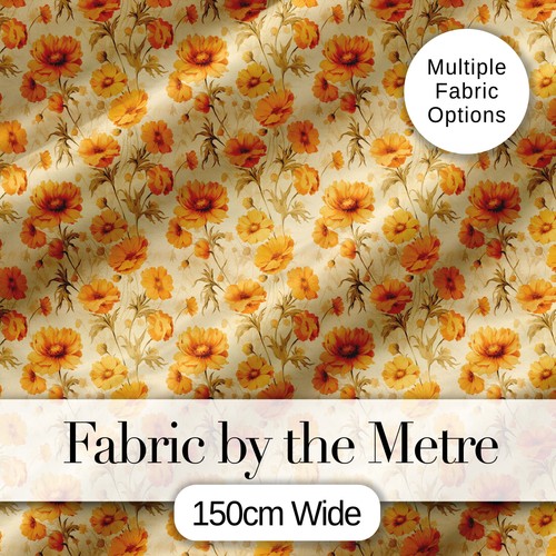 Vintage orange floral seamless - floral,