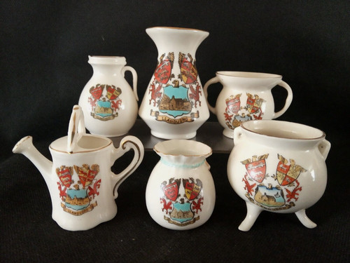 Goss crested china - x6, all