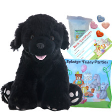 build MAKE a TEDDY BEAR KIT - Black Labrador Dog - 16"/40cm - no sew