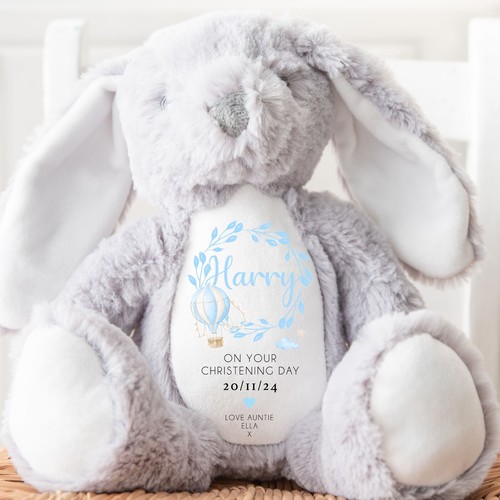 Personalised christening teddy - personalised,