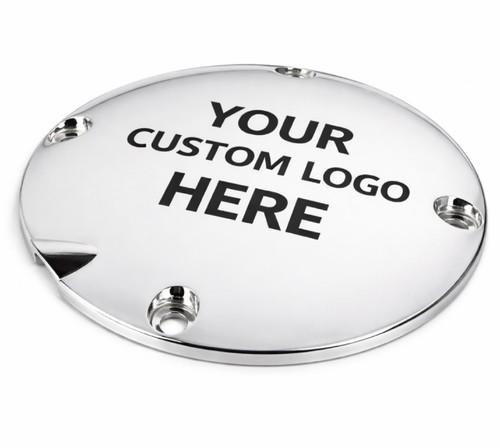 Custom etched chrome derby - chrome,