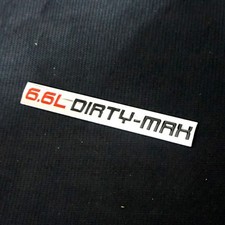 1x Chrome Red Black 6.6L DIRTY-MAX Metal Decal Sticker Badge Emblem 3D Car Sport